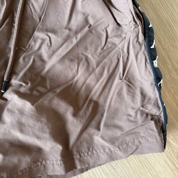 Kappa Brown Banda Coney Nylon Active Shorts Removed Liner Large - Picture 3 of 9